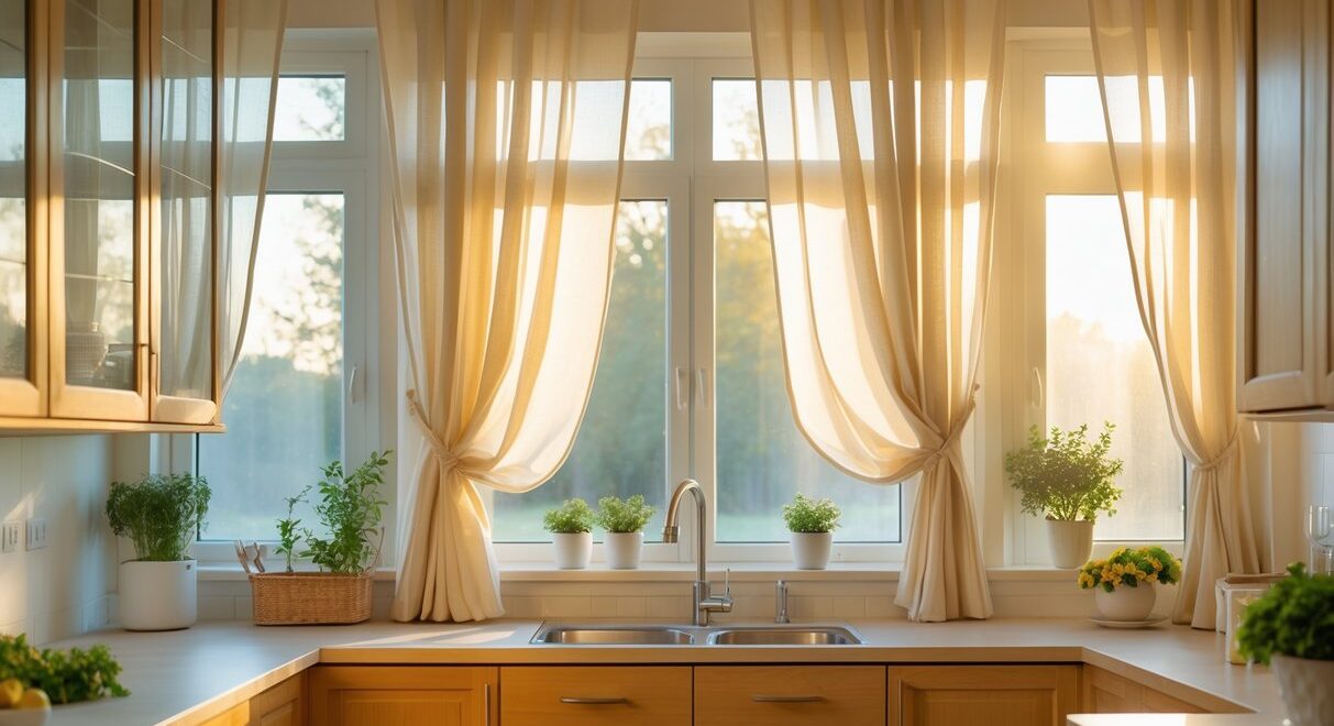 Sådan skaber du den perfekte atmosfære i køkkenet med lys og gardiner
