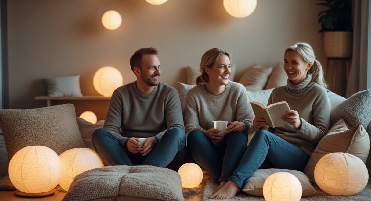 Skab hygge i hjemmet med lyskugler og gulvpuder