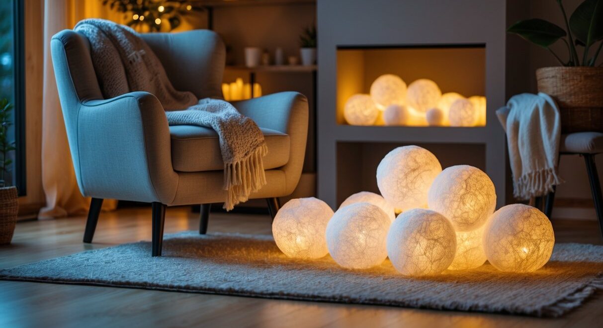 Skab hygge i hjemmet med lyskugler og lænestol udsalg