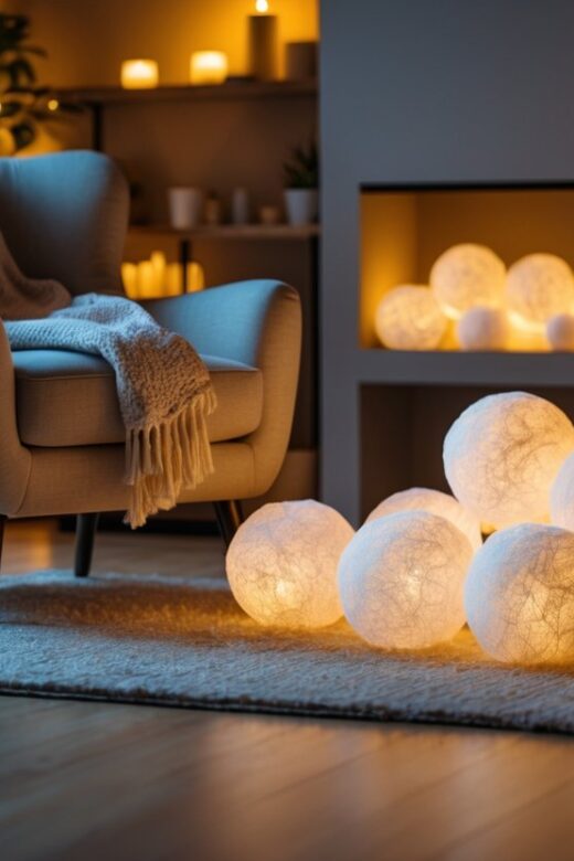Skab hygge i hjemmet med lyskugler og lænestol udsalg
